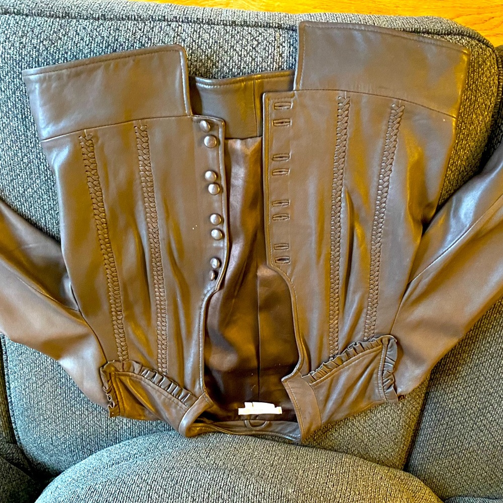 Brown genuine leather
